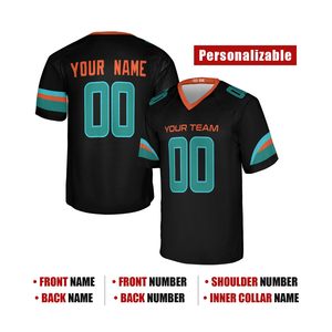 Maillots de football américain personnalisés gratuits, coupe ample en maille, style streetwear, sublimation, maillots de football courts - Product Image 4