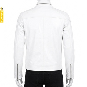 SAMAVIA <b>Men's</b> PU <b>Leather</b> <b>Jacket</b> Fashion Biker Autumn Quick Dry Breathable Stand Collar Cotton Lining OEM ODM Wholesale - Product Image 2