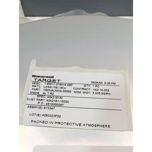 Honeywell TSENALMOX-05682 Target, LC5Al 1Sl .5CU - อุปกรณ์และชิ้นส่วนเซมิคอนดักเตอร์มืออาชีพที่เชื่อถือได้ระดับโลก - Product Image 3