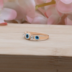 Fine Jewelry 925 Sterling <b>Silver</b> CZ Crystal <b>Adjustable</b> Evil Eye <b>Rings</b> for Women Fashion Protection Jewelry Gift Wholesale - Product Image 5