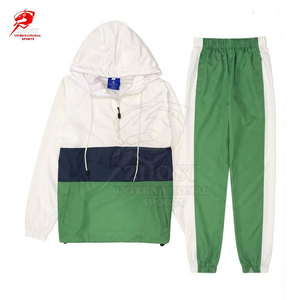 Ensemble coupe-vent léger et très vendu pour le sport, veste et pantalon deux pièces pour tenue active adulte - Product Image 2