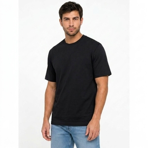 T-shirt surdimensionné épais à épaules tombantes en coton, style streetwear décontracté pour le quotidien - Product Image 3