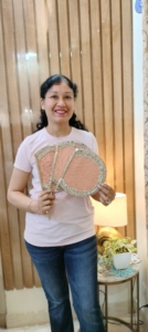 Pearl Hand Fans Decorated Party Favors for Ramadan Nikkah Henna Weddings-Reusable <b>Gifts</b> Mehendi giveaways Shaadi <b>Eid</b> - Product Image 5