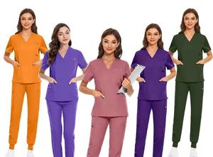 Women's Cotton Spandex Medical <b>Scrub</b> <b>Sets</b> Nurse Uniforms Hospital <b>Scrubs</b> Uniforms <b>Sets</b> Medical <b>Scrub</b> OEM Services - Product Image 4