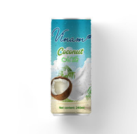 Le produit végétalien de marque Vinam au lait de coco frais RTD peut 240ml de haute qualité délicieuse pour l'exportation en gros