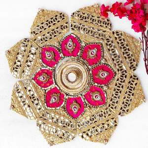 Rangoli artisanal en miroir pour la décoration de mariage et de festival, décoration de sol traditionnelle pour l'entrée de la maison - Product Image 3