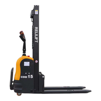 Gerbeur électrique 1500 kg pour entrepôt, 3 m, entraînement CC, mât bi-étages, transpalette, homologué CE, RELILIFT CDD1530, ergonomique