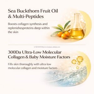 Collagen Peptide Glow Ampoule Moisturizer Korean Skincare Private Label Customized Milky for for <b>Face</b> - Product Image 3