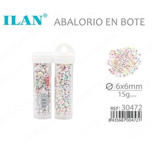 Ilan Abalorio En Bote 6x6mm 15g <b>Letter</b> Beads For Jewelry Making - Product Image 3