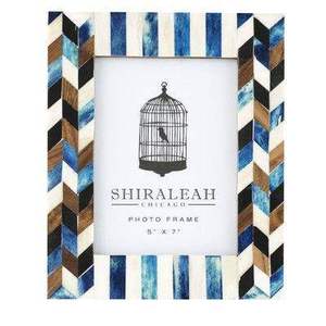 Handmade Customizable Natural Sheen Horn Bone Inlay MDF <b>Vintage</b> <b>Picture</b> <b>Frames</b> with Resin Faux Horn Mosaic Border Custom Size - Product Image 4
