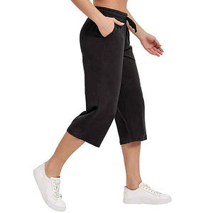 Pantalones Capri para Mujer, Casuales, Holgados, Deportivos, de Pierna Ancha, con Cordón, para Yoga, de Secado Rápido, Estilo Urbano, RRI-WSP-14 - Product Image 5