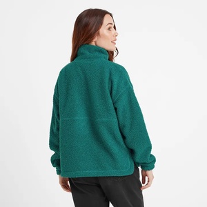 Veste en polaire verte pour homme, col zippé, décontractée, pour l'automne, coupe classique, poches, matière polyester respirante - Product Image 3