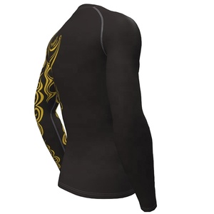 OEM ODM Unisex Rash Guard UPF50+ Full Sleeve Spandex Polyester Sublimation <b>Printed</b> Compression Shirt MMA <b>Surfing</b> Diving Gym Wear - Product Image 6