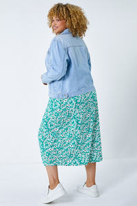 เสื้อแจ็คเก็ตยีนส์ผู้หญิงแบบมีกระเป๋าหน้าอกคู่ สไตล์ทรัคเกอร์แบบดั้งเดิม - Product Image 3