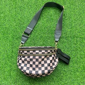 Nouveau design : Sac banane imprimé léopard, sac de taille, sac bandoulière grande capacité, sac à épaule décontracté à motif damier - Product Image 2