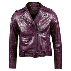 Men Genuine Style Crocodile Leather Jacket Luxury Fashion Durable Soft Warm Casual Wear Coat - Product Image 4