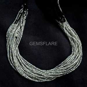Natural Labradorite Faceted Rondelle <b>Beads</b> Blue Flashy Labradorite <b>Beads</b> For Jewelry Making Micro Faceted Wholesale Gemstone Bea - Product Image 5