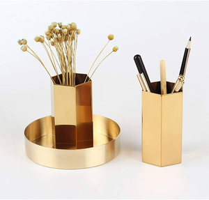 Best Quality Brass Pencil Holder Desk Organizers Brass <b>Multi</b> Design Brass Pencil Holder Top Price - Product Image 2