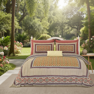 ANTRA 100x108 Inch Queen <b>Bed</b> Sheet with 2 Pillow <b>Covers</b> 120TC American Style 300TC Home Hotel Bedding - Product Image 3