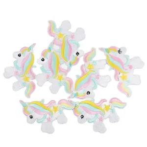 Iron on Unicorn Patch <b>Embroidered</b> Applique Nonwoven Felt Patches Woven Fabric Eco-Friendly for Bags Clothing Home Decor - Product Image 3