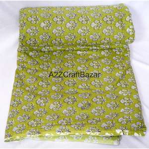 Tela 100% Algodón con Estampado de Bloques, Ecológica, Transpirable, de Secado Rápido y Ligera, Tejido Cruzado de Rajastán para Prendas de Mujer y Niña - Product Image 4