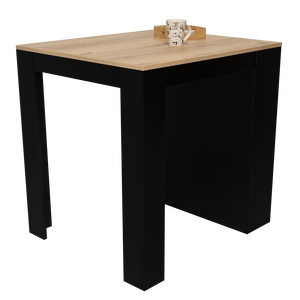 Tanna Kitchen Counter Dining Table with Two Legs and Three Side <b>Shelves</b> Black/<b>Pine</b> Color - Product Image 5