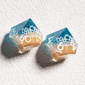 Dés en résine pour jeux de stratégie, découpe de précision, dés polyédriques en résine pour jeux de rôle de table professionnels, équipement de jeu en gros - Product Image 3