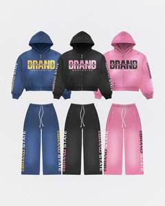 Conjunto Deportivo Casual Personalizado para Mujer con Sudadera Holgada, Pantalones con Cintura Elástica y Forro Polar de Algodón Premium para Colecciones de Ropa Moderna - Product Image 5