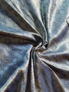 Tela de Poliéster Jacquard Azul con Patrón Tejido para Trajes, Corbatas, Uniformes y Prendas - Product Image 1
