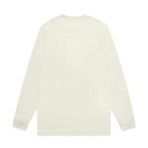 T-shirt de détente en coton pur 100% de qualité supérieure, coupe décontractée confortable, uni, coupe régulière, manches longues - Product Image 6