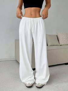 Wholesale <b>Women's</b> Denim Pants <b>Stretch</b> Flared Baggy Jean <b>Trousers</b> Summer Straight Leg Solid Washed Skinny Pants - Product Image 4