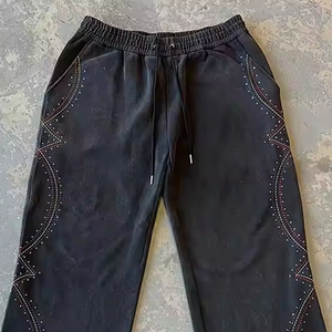 Pantalon de survêtement en toile pour homme, taille mi-haute, coupe droite, tendance, écologique, respirant, séchage rapide, pour les professionnels de la vente en gros - Product Image 4