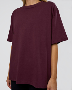 Camiseta holgada de algodón grueso al por mayor para mujer, camisetas negras de talla grande, camiseta transpirable para mujer, OEM 2026 - Product Image 4
