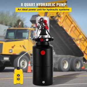 Nuova Unità Idraulica a Doppio Effetto 12V DC con Serbatoio in Acciaio da 8 Quarti per Rimorchi Ribaltabili e Sollevatori Auto - Product Image 2