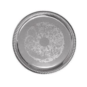 Assiette de présentation ronde argentée, motifs personnalisables et métal durable, passe au lave-vaisselle, assiettes élégantes pour servir et décorer la table - Product Image 4