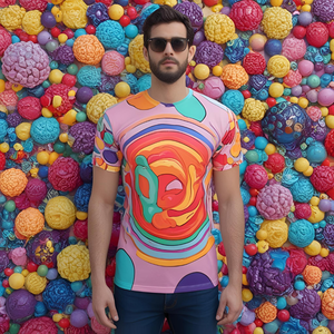 T-shirt formel pour homme à manches courtes en tricot brodé, polyester/coton, personnalisable - Product Image 4