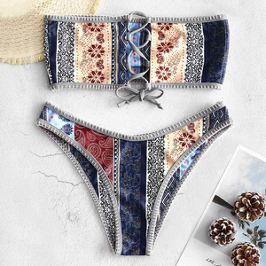 Nuevo Bikini de Dos Piezas con Cuello Halter de Alta Calidad para Mujer, Ecológico, con Tanga en V, Traje de Baño para Playa - Product Image 2
