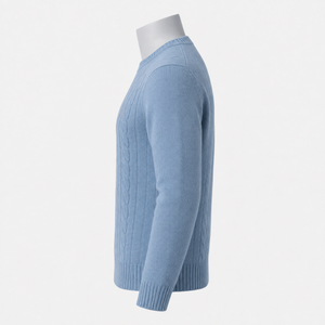 Pull en cachemire pour homme de qualité supérieure, col rond, offrant une chaleur standard, une texture douce, une forme classique, un style décontracté, idéal pour toutes les saisons, séchage rapide - Product Image 2