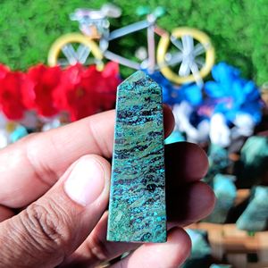 Torre de Cristal de Crisocola Natural Pulida, Piedra Curativa, Reiki, Meditación, Decoración Energética para el Hogar, Chakralume, Venta al por Mayor - Product Image 2