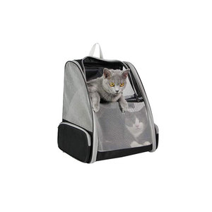 Pet Carrier With Zipper Closure Double Handle Gray Black <b>Cat</b> Travel Bag - Product Image 3