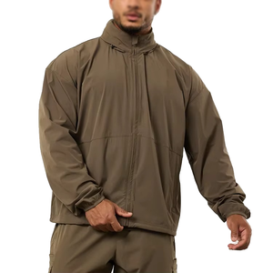 Men's Hooded Puffer <b>Jacket</b> Solid Color Windproof Casual Loose Fit Polyester Fleece Autumn Outdoor Wear - Product Image 6