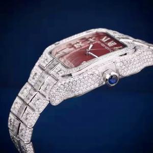 New Arrival <b>Mens</b> Stainless Steel <b>Watch</b> with Lab Grown VVS Clarity Baguette Diamond Fully Iced Out for Daily Use Upscale Parties - Product Image 2