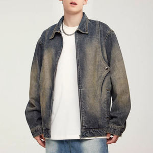 Veste en jean pour homme, vestes en jean unies pour homme et femme, veste en jean unisexe - Product Image 3