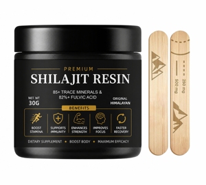 Résine de Shilajit Pur de l'Himalaya OEM ODM, issue de 19 000 pieds de hauteur, qualité Or, 30g, riche en acide fulvique et plus de 85 minéraux - Product Image 2