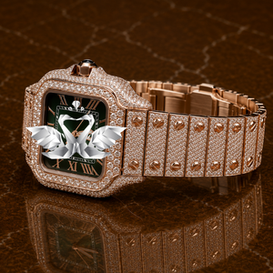 Luxury Moissanite Wristwatch Men Full Stone Setting Stainless Steel Diamond Watch - Product Image 3
