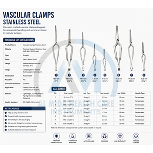 Al Mida Healthcare Yasargil Aneurysm Clips AMHC-R-21 Stainless Steel Manual CE ISO13485 Certified Class II Ergonomic <b>Instrument</b> - Product Image 5