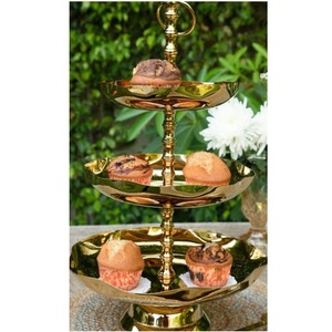 Christmas Party Celebration Metal Cake Stand Modern Design Multilevel Enamel Finished Metal Cake Stand Supply By India - Product Image 2