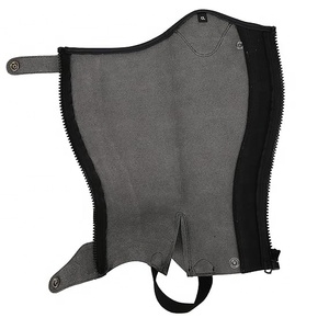 Chaps en cuir véritable Easy-On Easy-Off pour équitation enfants/enfants-Chaps Western à forte adhérence Qualité supérieure - Product Image 4