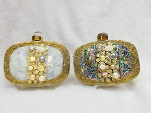 Pochette de soirée européenne pour femme, style fleur en métal forgé, or et blanc, faite à la main, pour mariage, cadeau artisanal - Product Image 4