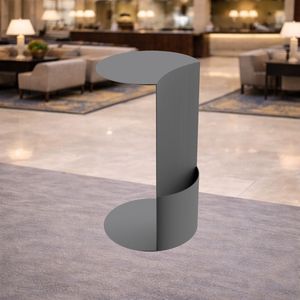 Mesa de Centro Moderna con Acentos Metálicos Escultóricos, Base Curva, Estilo Minimalista para Sala de Estar, Sofá, Dormitorio, Decoración Contemporánea X Metal Drake - Product Image 2